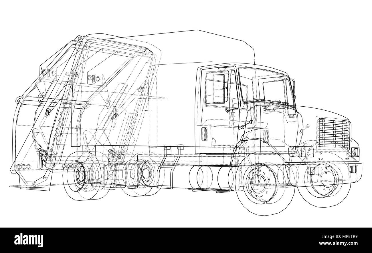 Garbage truck concept. Vector Stock Vector Image & Art Alamy