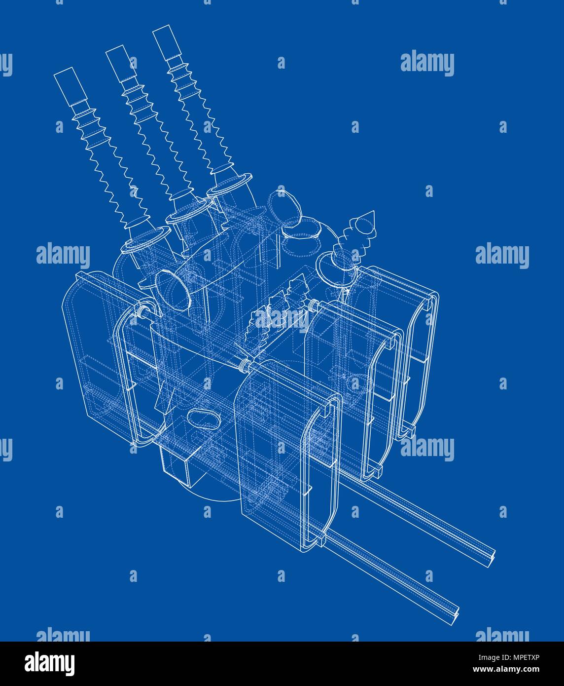 Power transformer concept. Vector Stock Vector Image & Art - Alamy