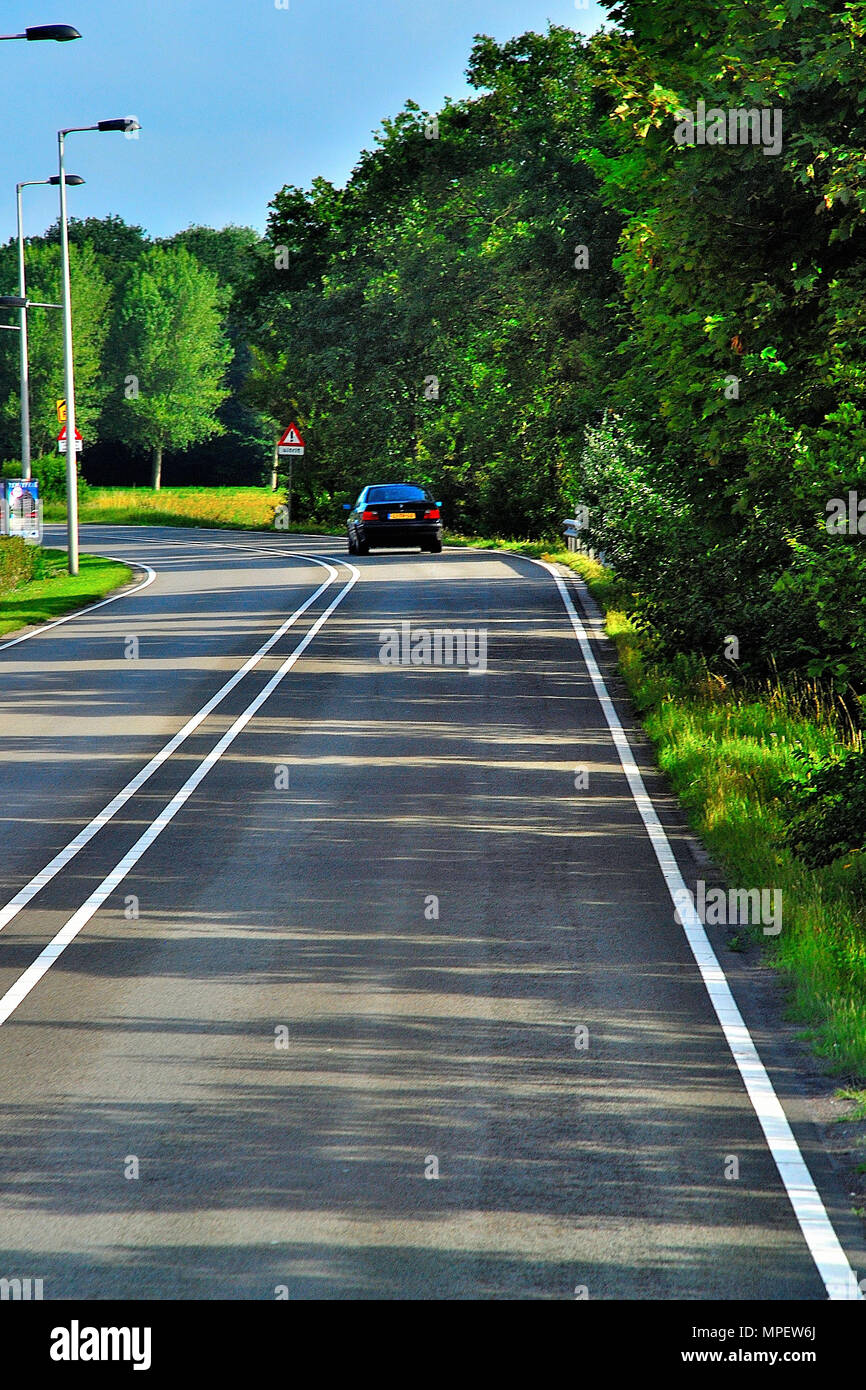 Lonely Road, Amstel, Amsterdam, Netherlands Stock Photo