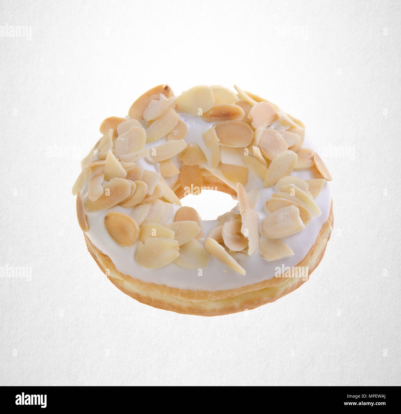 donut or almond donut on a background Stock Photo