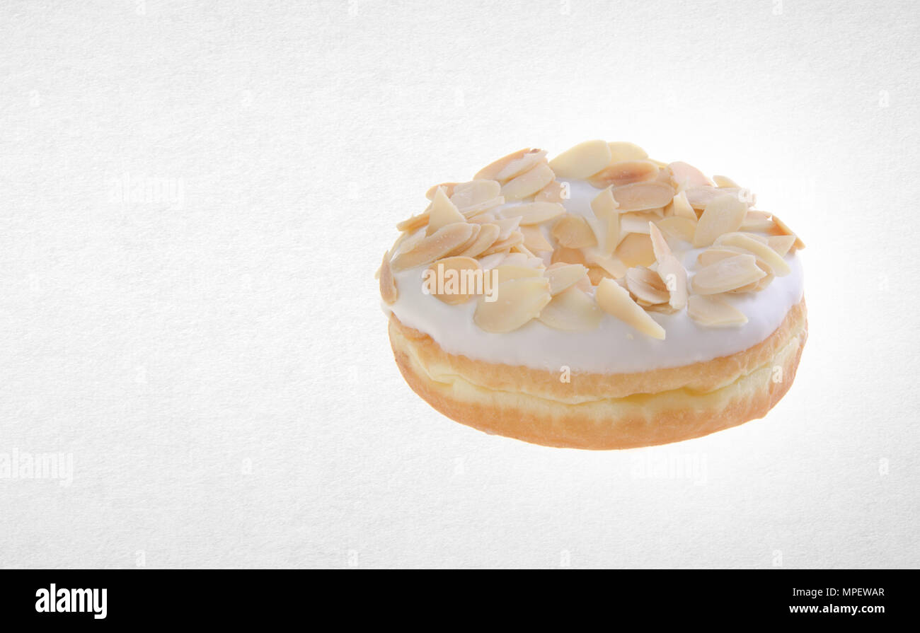 donut or almond donut on a background Stock Photo