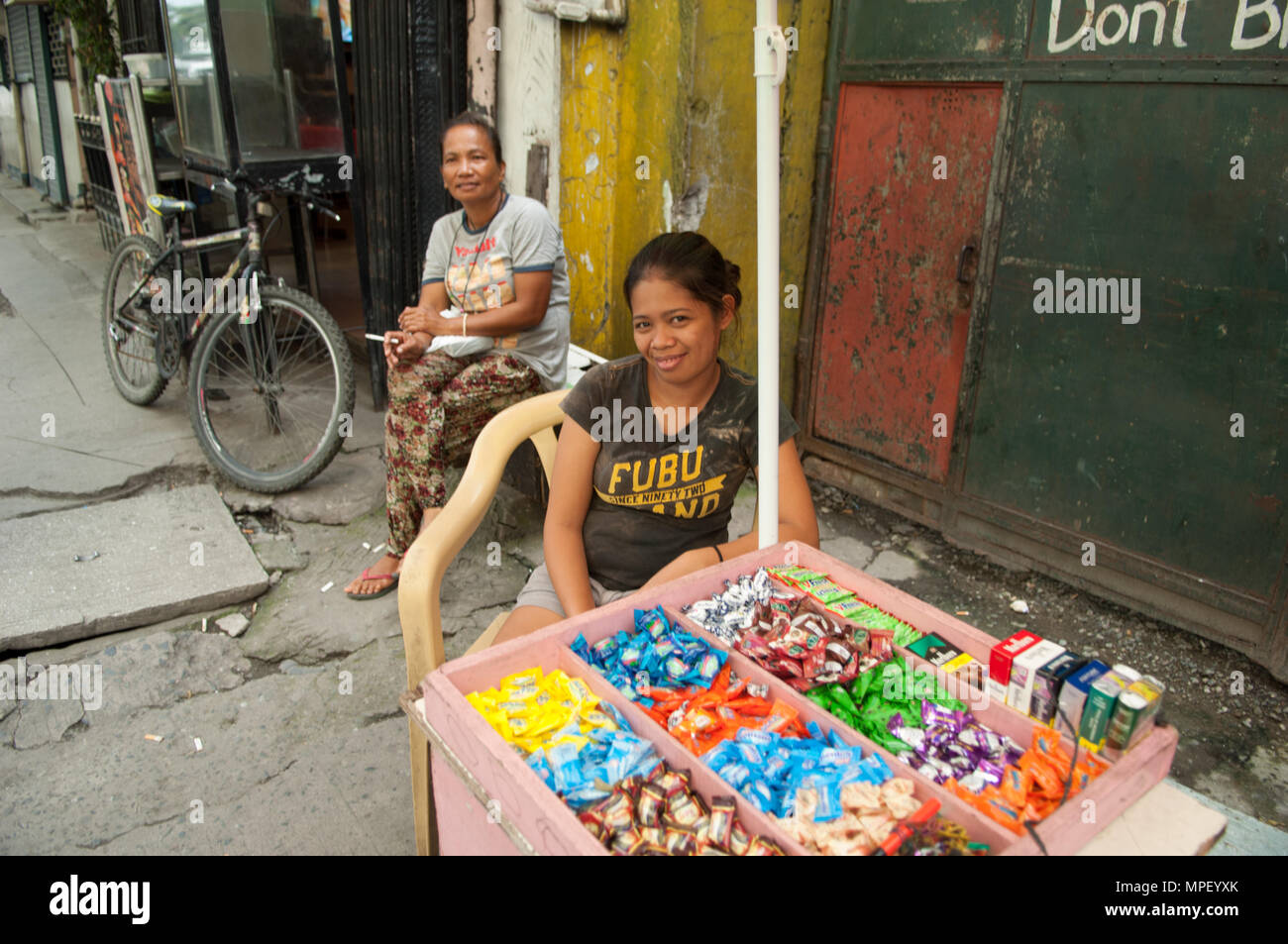 Candy seller, Manila Stock Photo Alamy