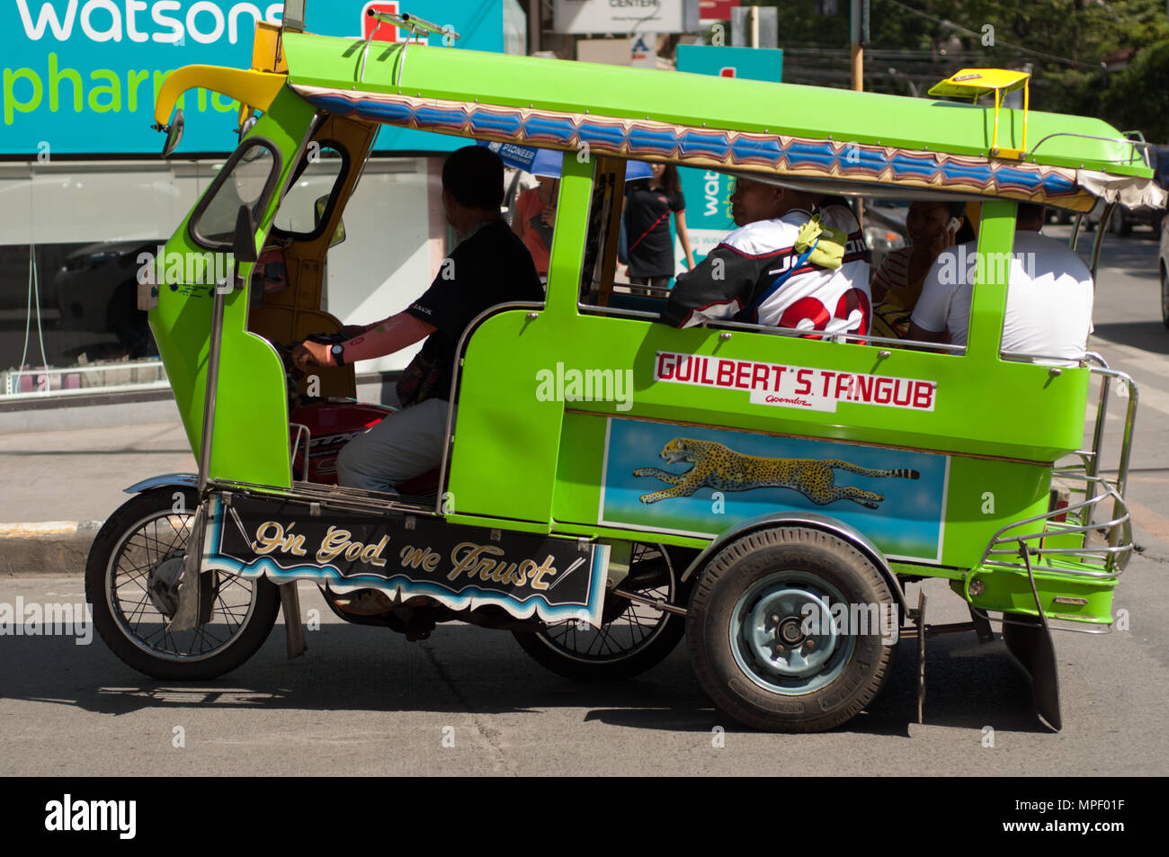 A motor tricycle in Cagayan de Oro, Mindanao Stock Photo