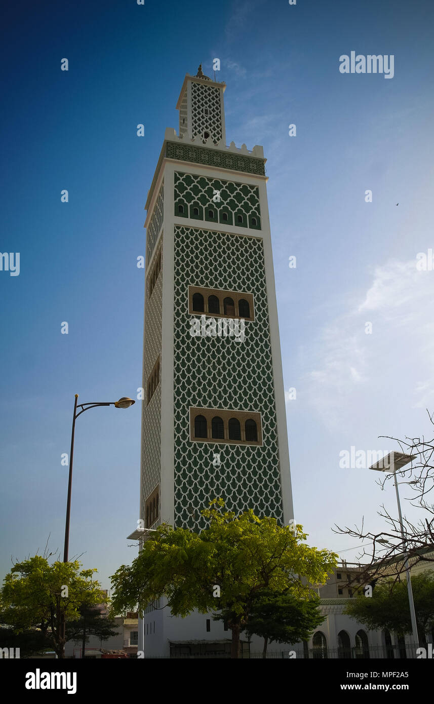 Exterior view to Grand Mosque, Dakar, Senegal Stock Photo