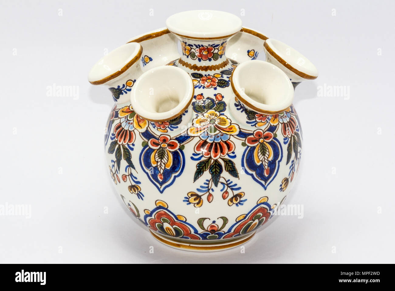 Delft pottery tulip vase Stock Photo Alamy