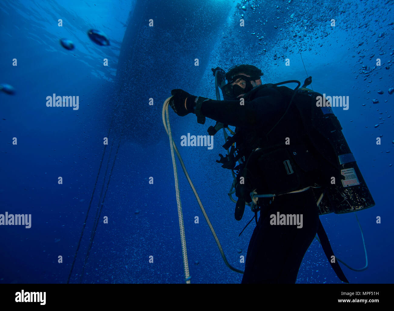 Construction Electrician 2nd Class Ben Coulson, assigned to Underwater