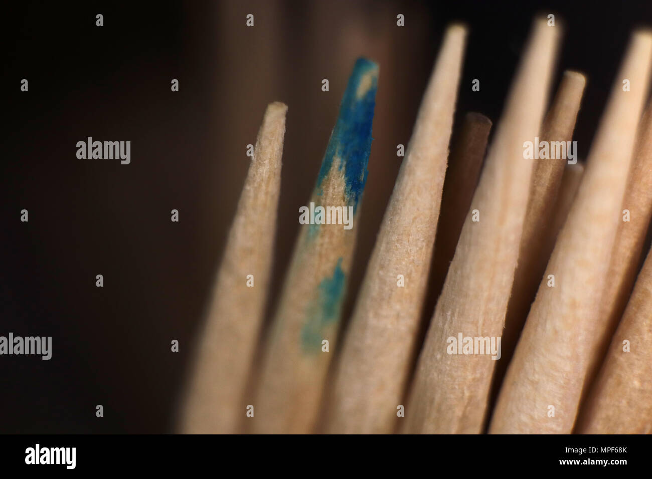 Toothpicks Row Background. Macro Closeup. Top view Stock Photo - Alamy