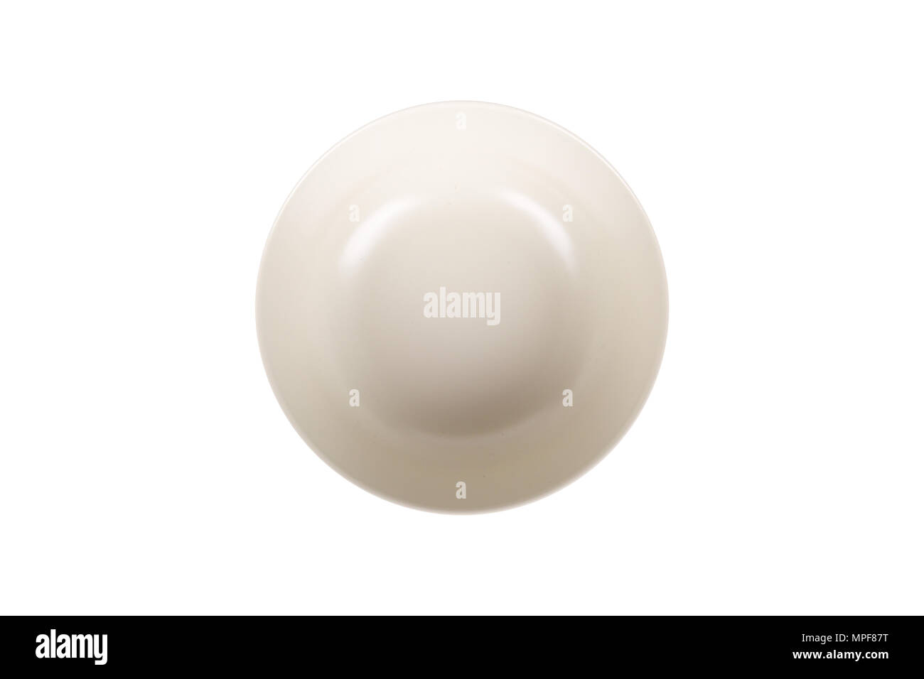 Top view of empty white plate, isolated on white background Stock Photo ...