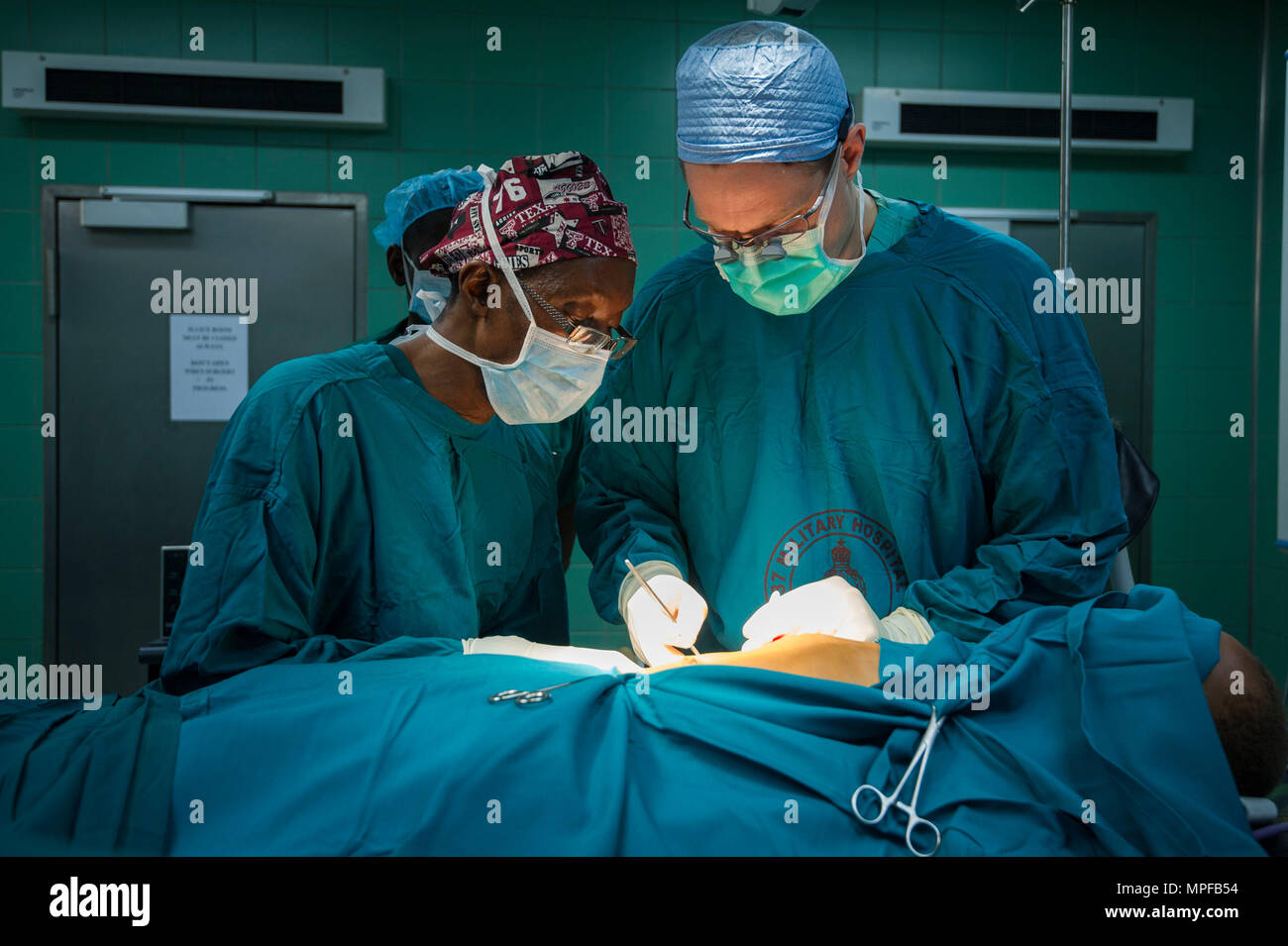 U.S. Army Lt. Col. Neil McMullin, a plastic surgeon assigned to Brooke