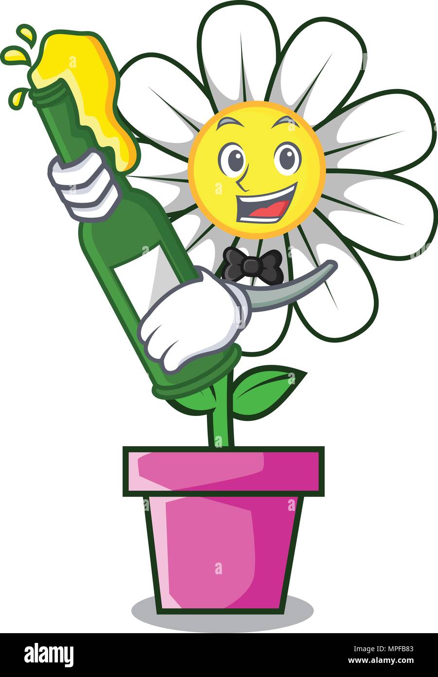 With beer daisy flower mascot cartoon Stock Vector Image & Art - Alamy