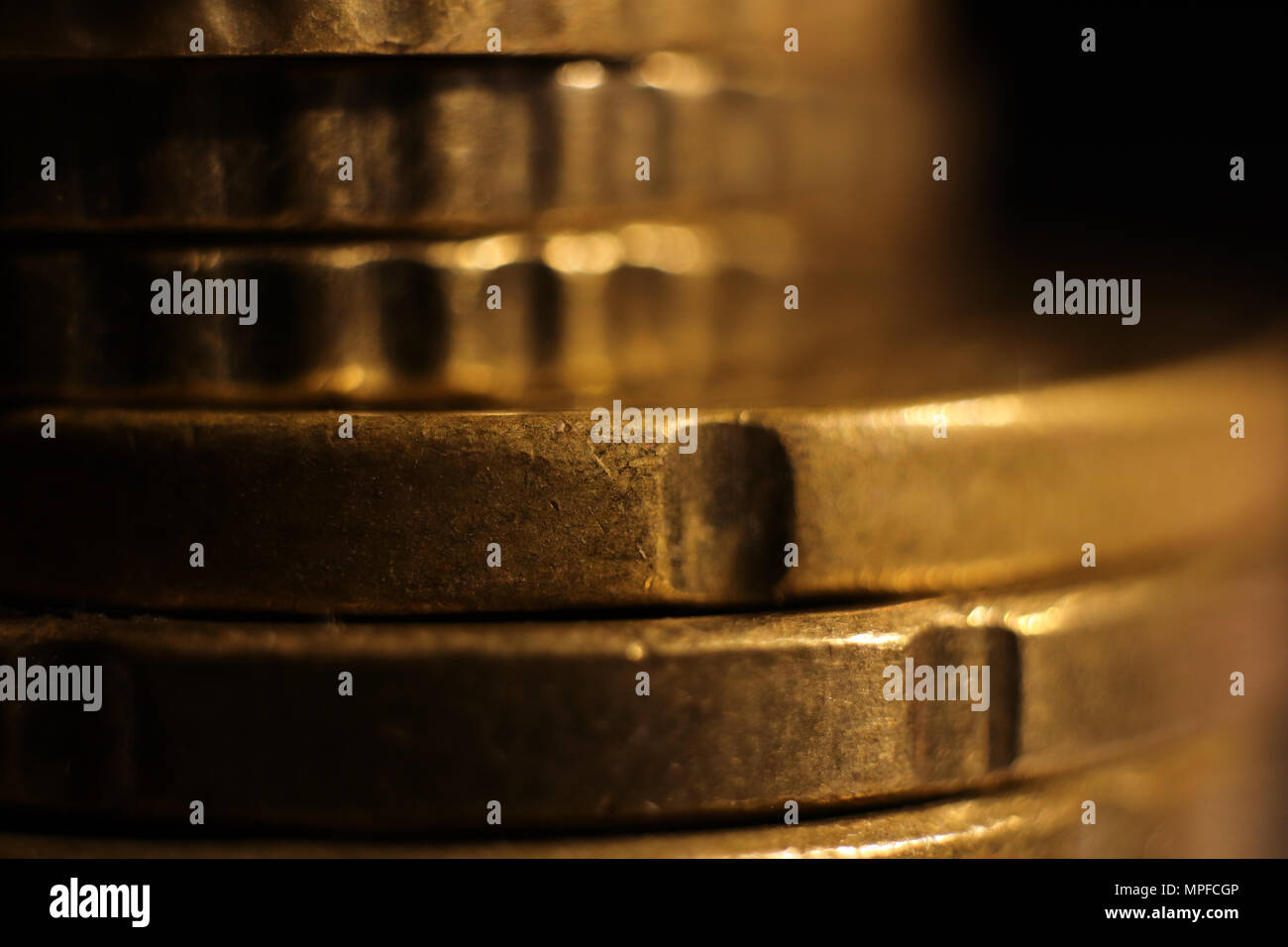 Investment Finance Banking Earnings Concept. Euro. Macro Closeup. Stock Photo