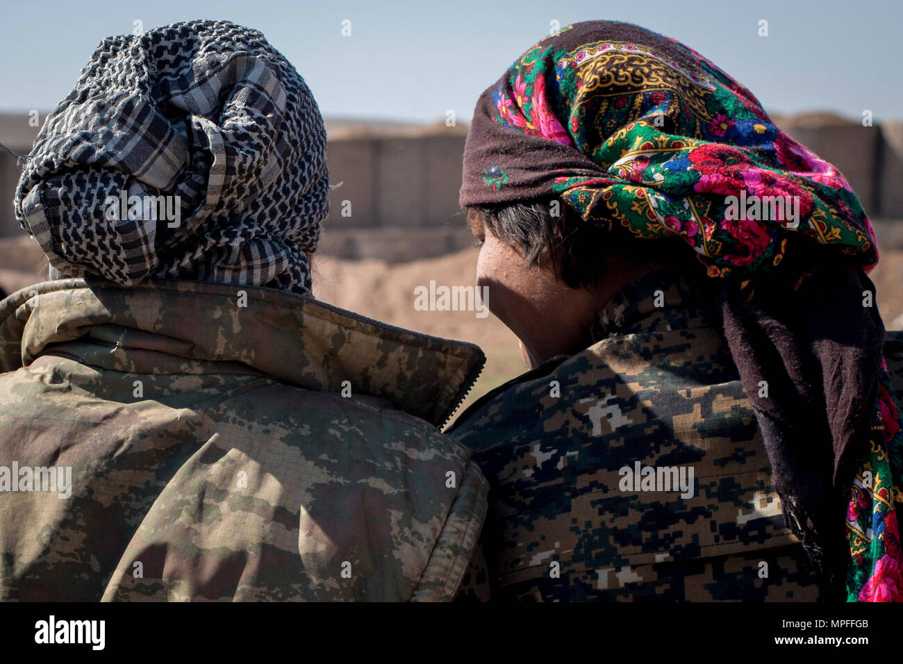 Local female Manbij Military Council trainees learn marksmanship ...