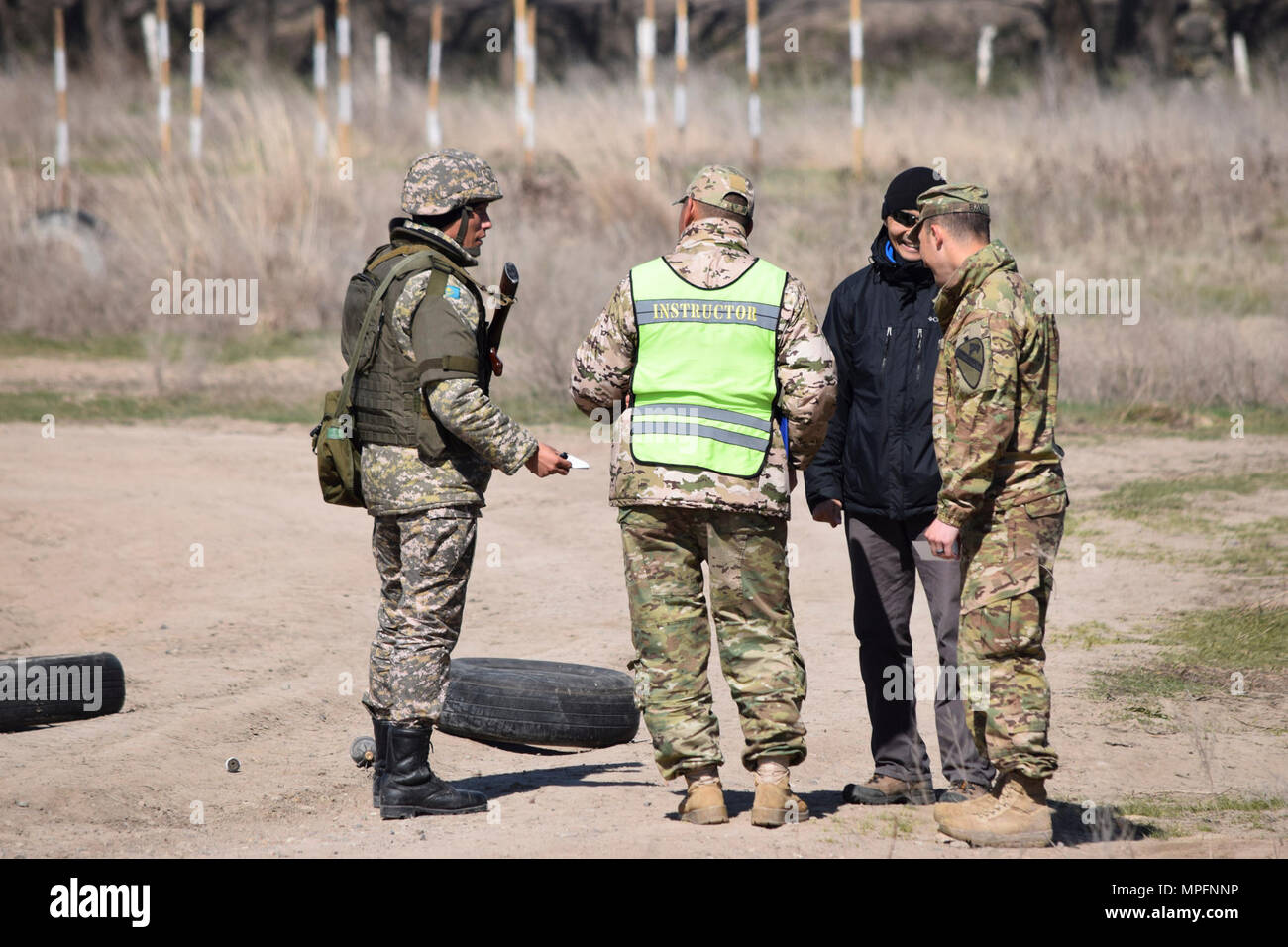 A Kazakhstani Instructor From The Kazakhstan Peacekeeping Battalion 
