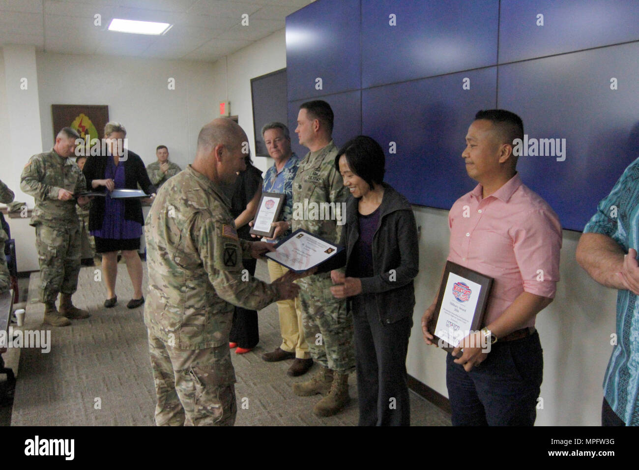 U.S. Army Hawaii presented Civilian of the Quarter Awards and Civilian