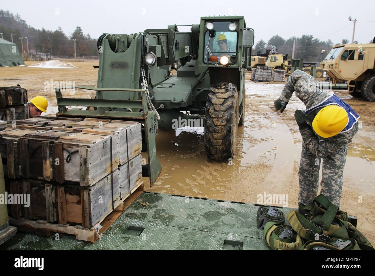 Students with the 13th Battalion, 100th Regiment’s 89B10 Ammunition