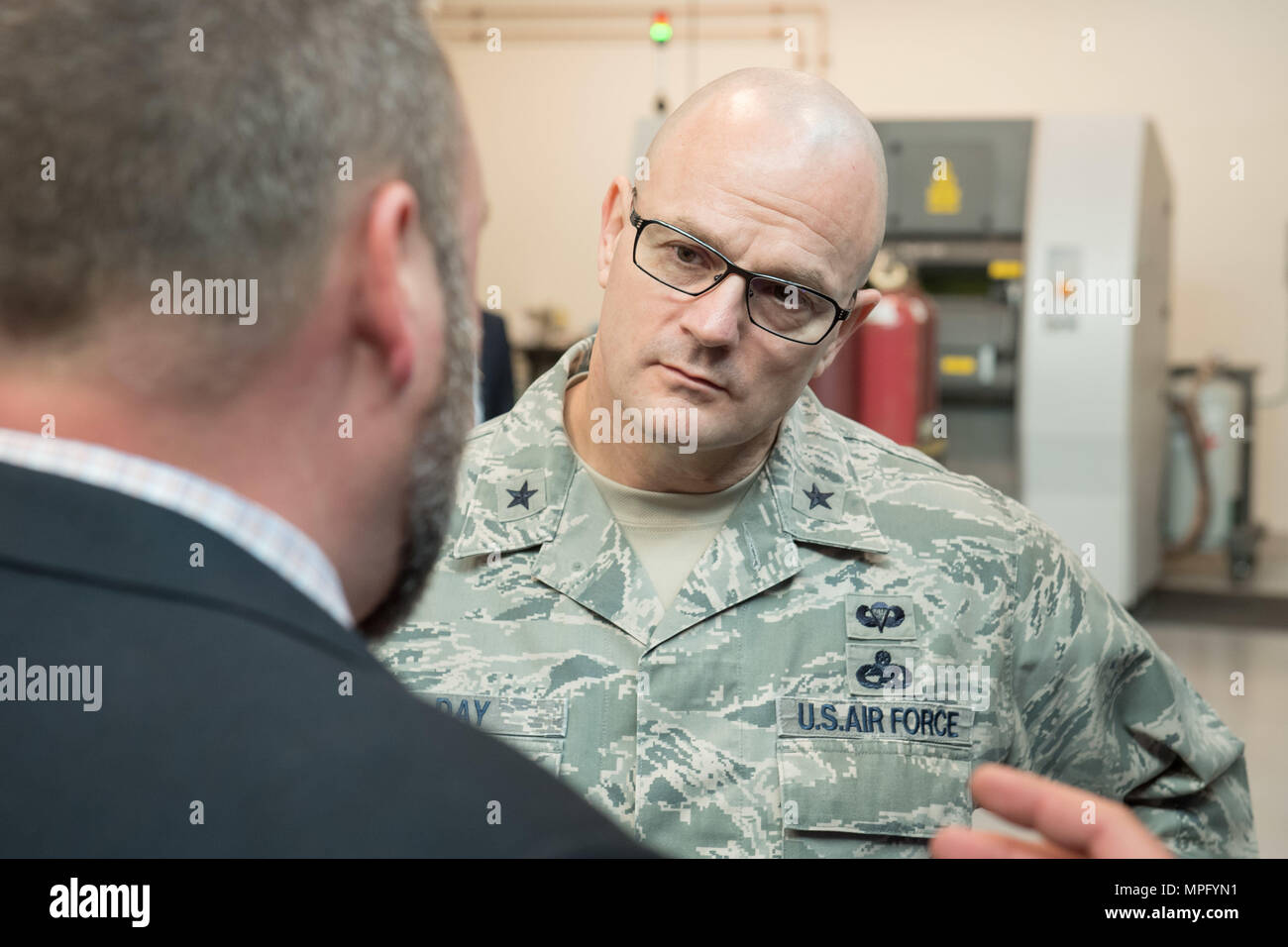 Brig. Gen. Allan E. Day (right), commander of Defense Logistics Agency