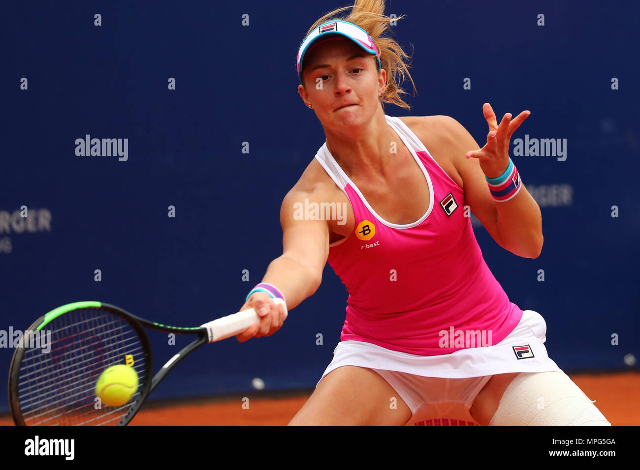 23 May 2018, Germany, Nuremberg: Tennis, WTA-Tour, women's singles.  Argentina's Nadia Podoroska in action. Photo: Daniel Karmann/dpa Stock  Photo - Alamy