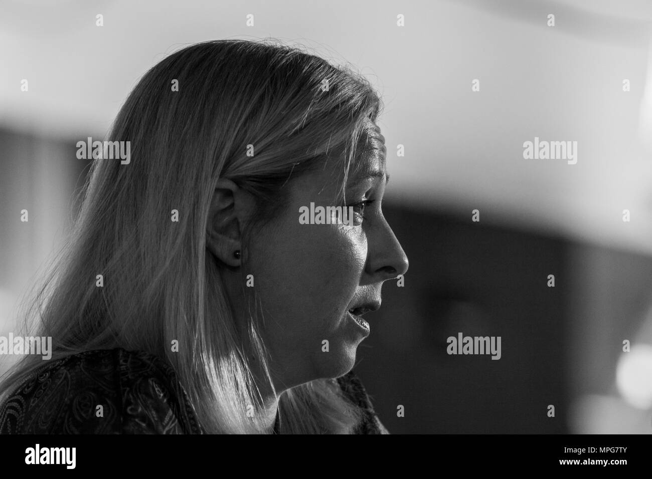 Swansea, Wales. 23rd May, 2018. Wales Manager Jayne Ludlow announces her Welsh squad for the upcoming Women's World Cup Squad against Bosnia & Russia. Lewis Mitchell/Alamy Live News. Stock Photo