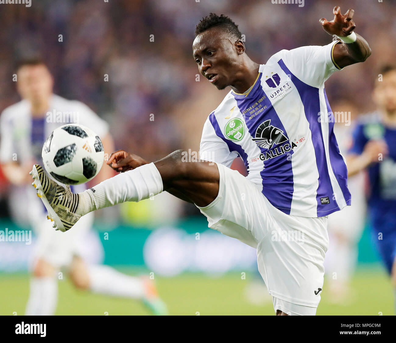 BUDAPEST, HUNGARY - JUNE 20: (l-r) Obinna Nwobodo of Ujpest FC