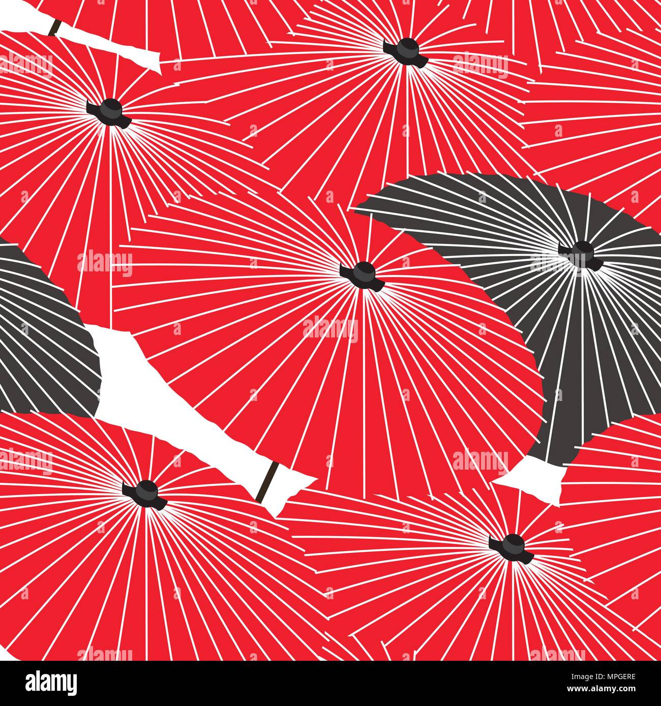 Red umbrella pattern background vector Stock Vector Image & Art - Alamy