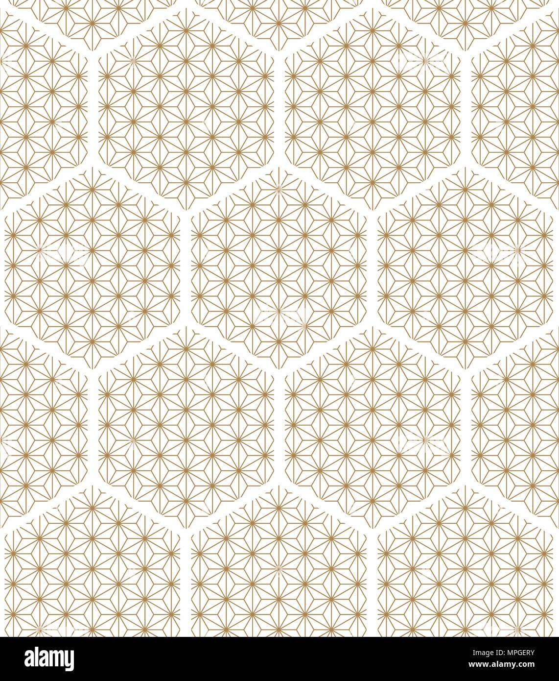 Japanese pattern vector. Gold geometric background Stock Vector Image ...