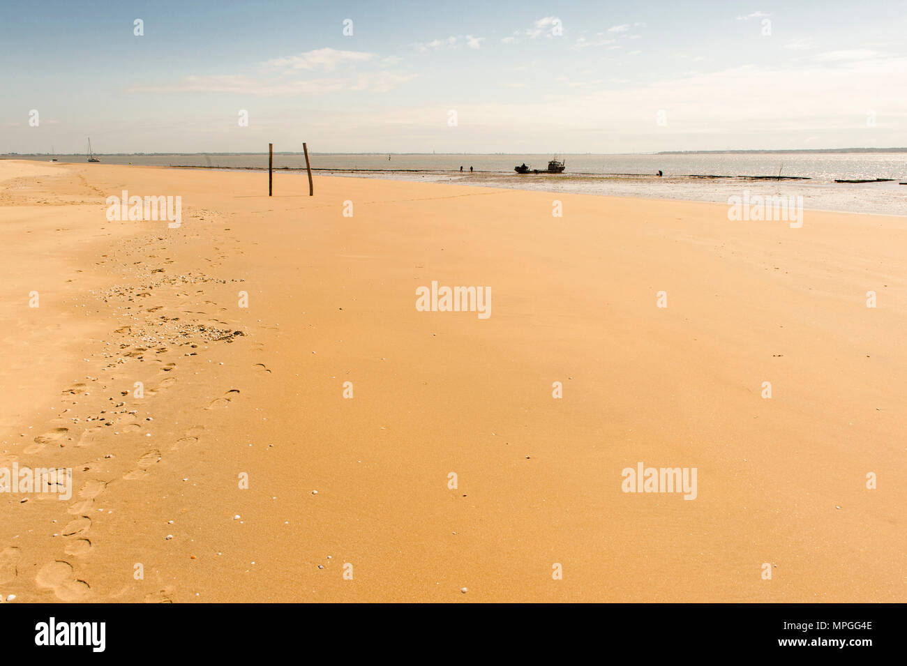 The Beach Plage De Gatseau Is Popular For Oyster Farming