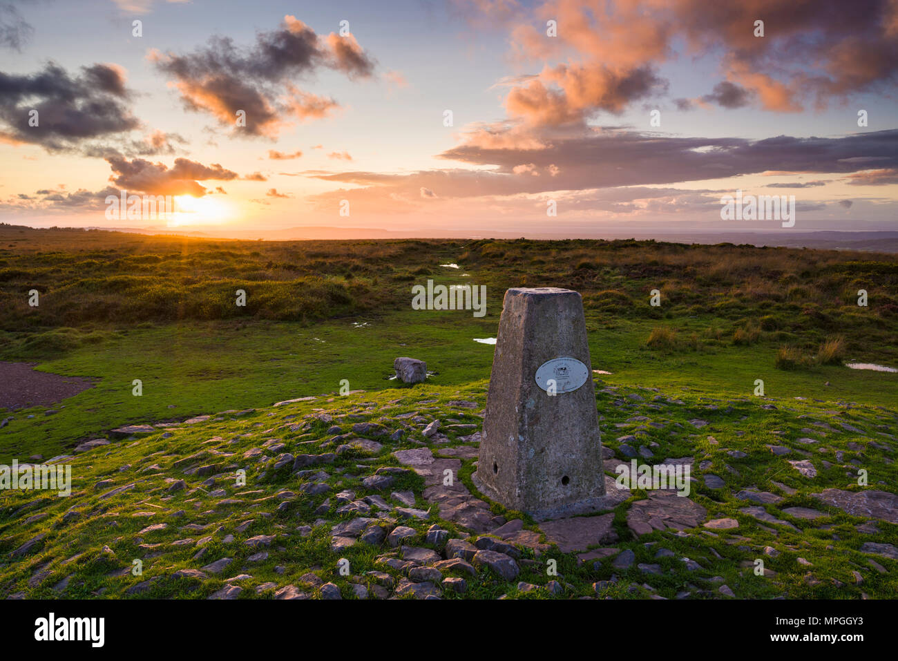 Mendip hills somerset trig hi-res stock photography and images - Alamy
