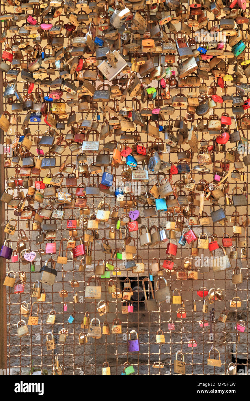 Pattern background image of love locks Stock Photo