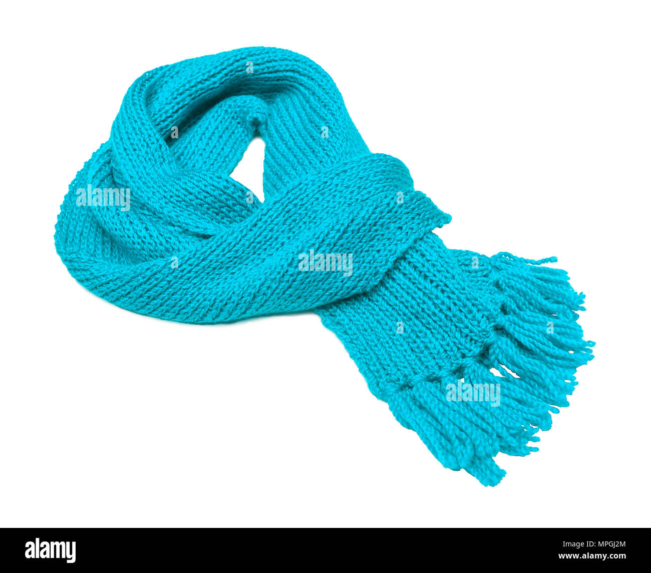 Warm winter scarf. Stock Photo
