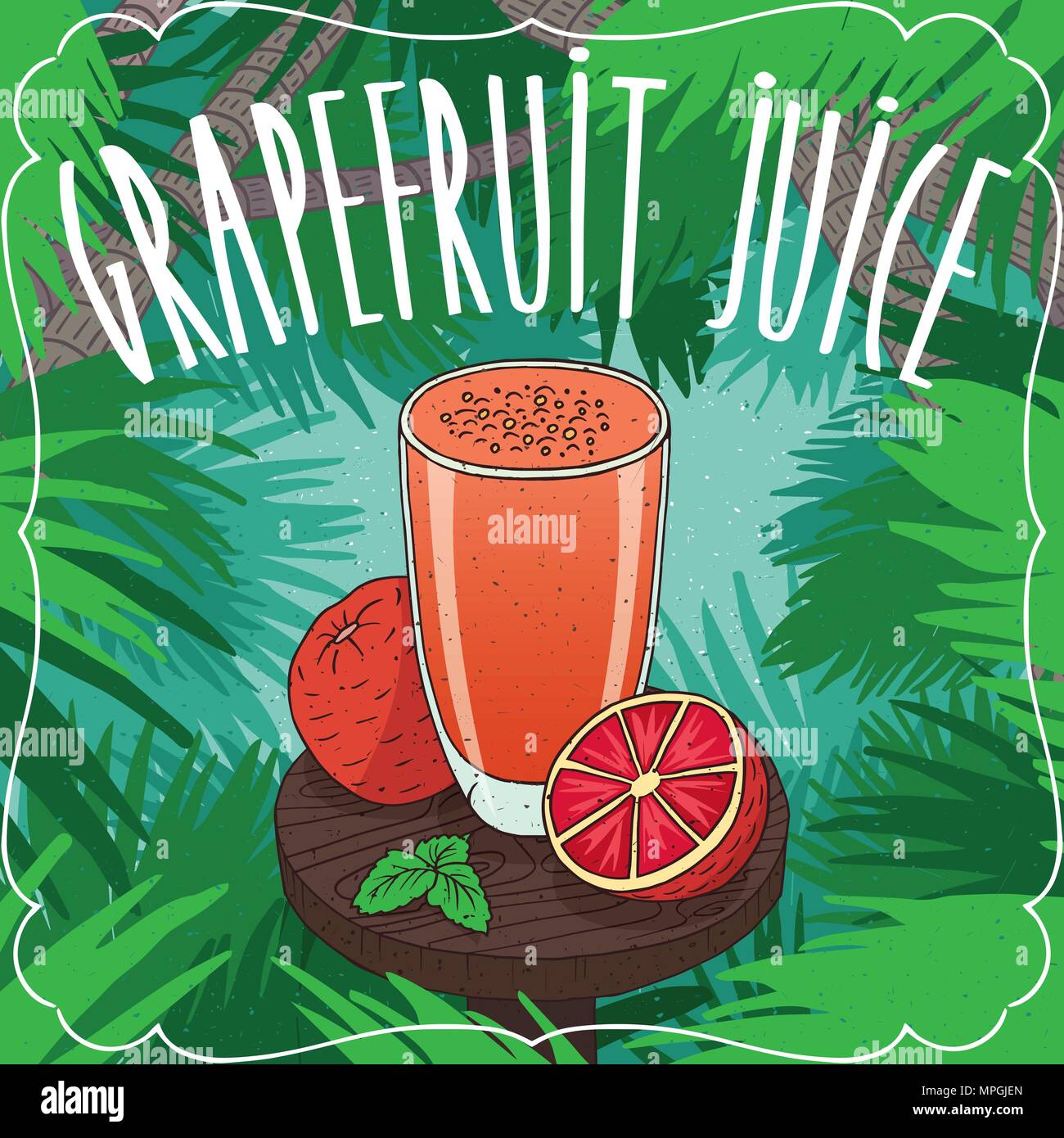 Grapefruit juice Stock Vector Images Alamy