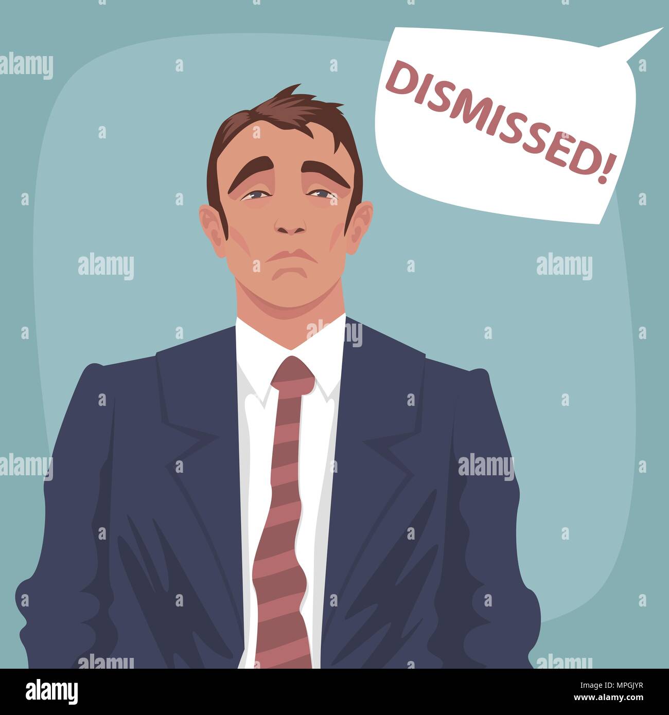 Businessman dismissed from work Royalty Free Vector Image