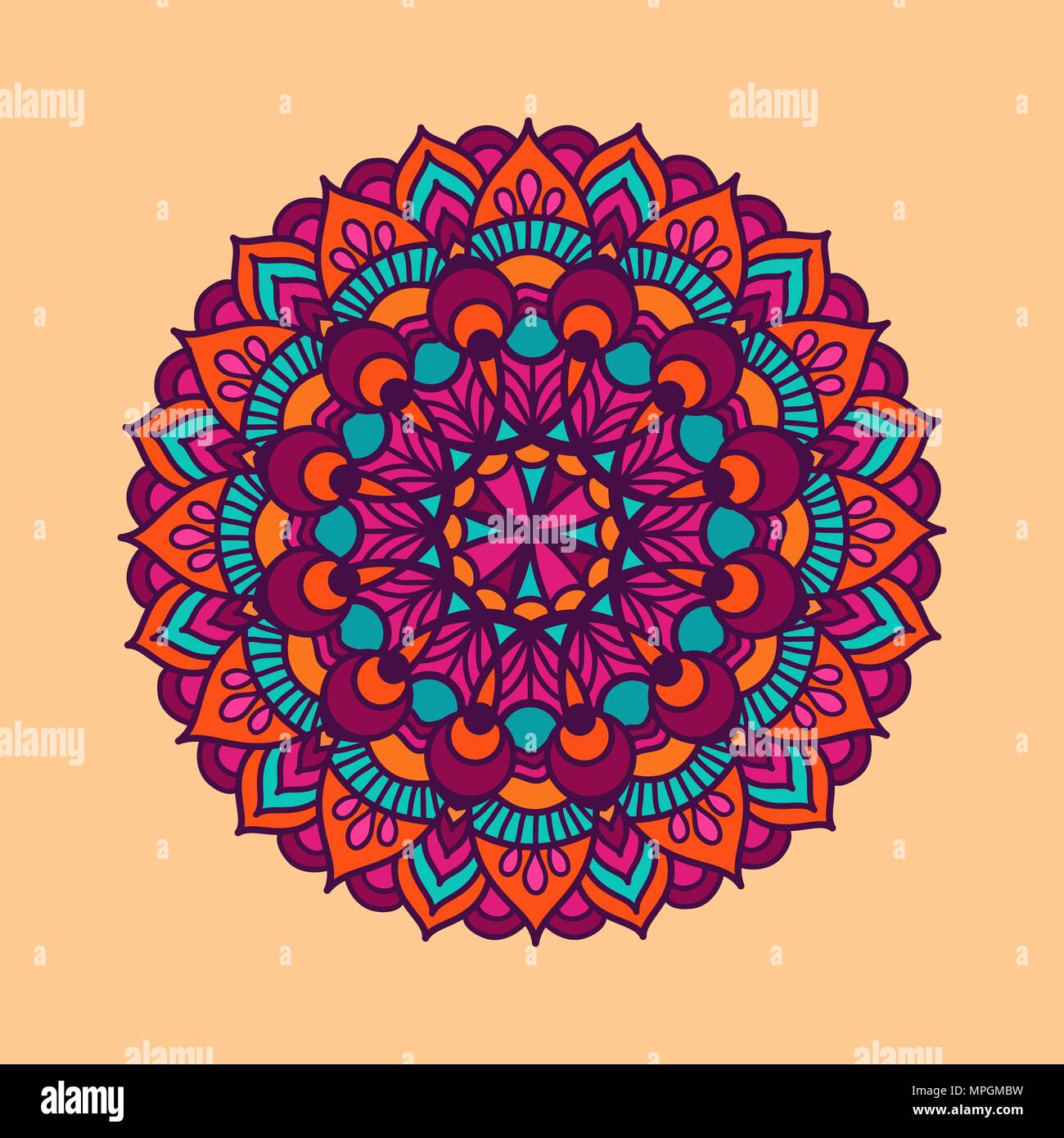 Vector illustration Color Ornament mandala Stock Vector Image & Art - Alamy