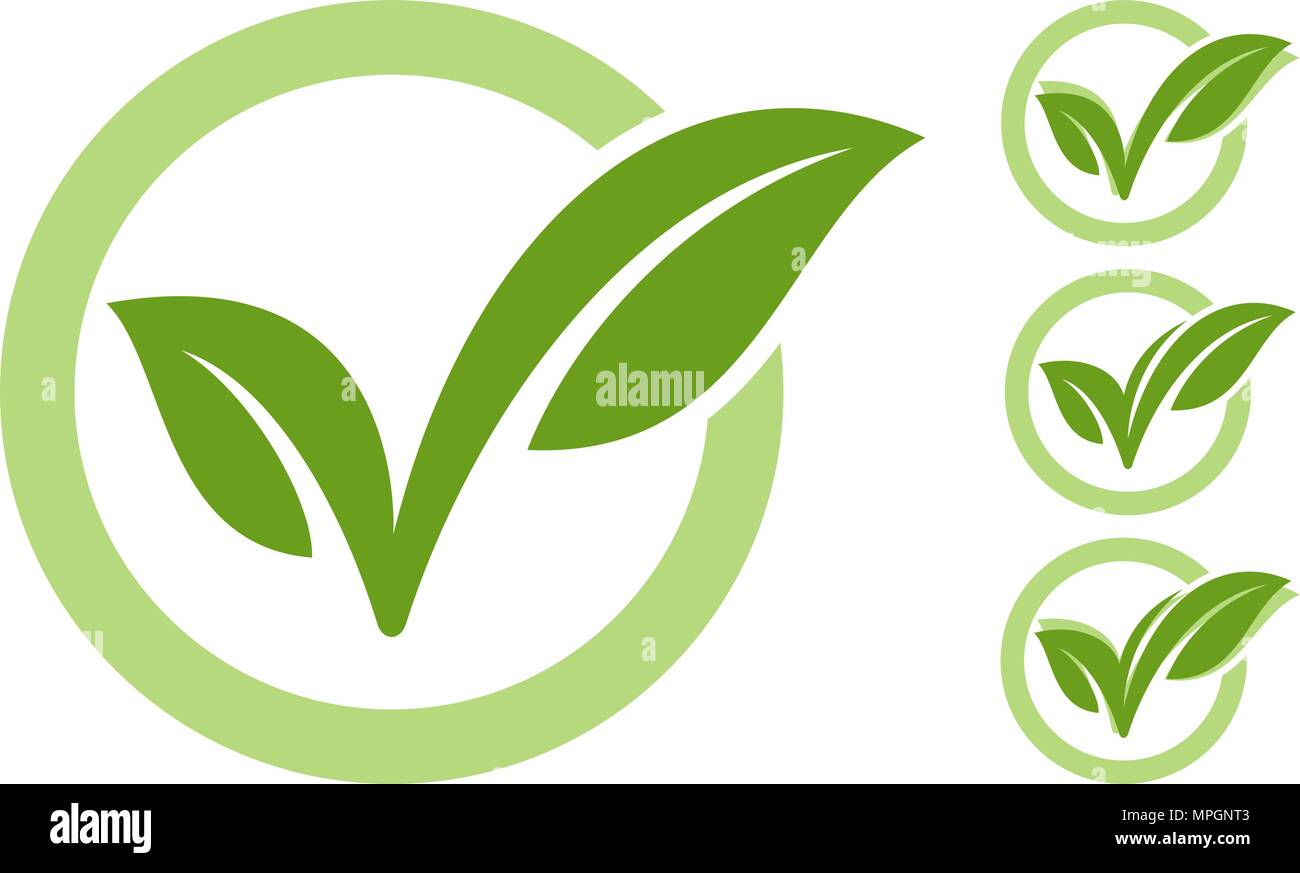 ECO checkmark icon Stock Vector Image & Art - Alamy