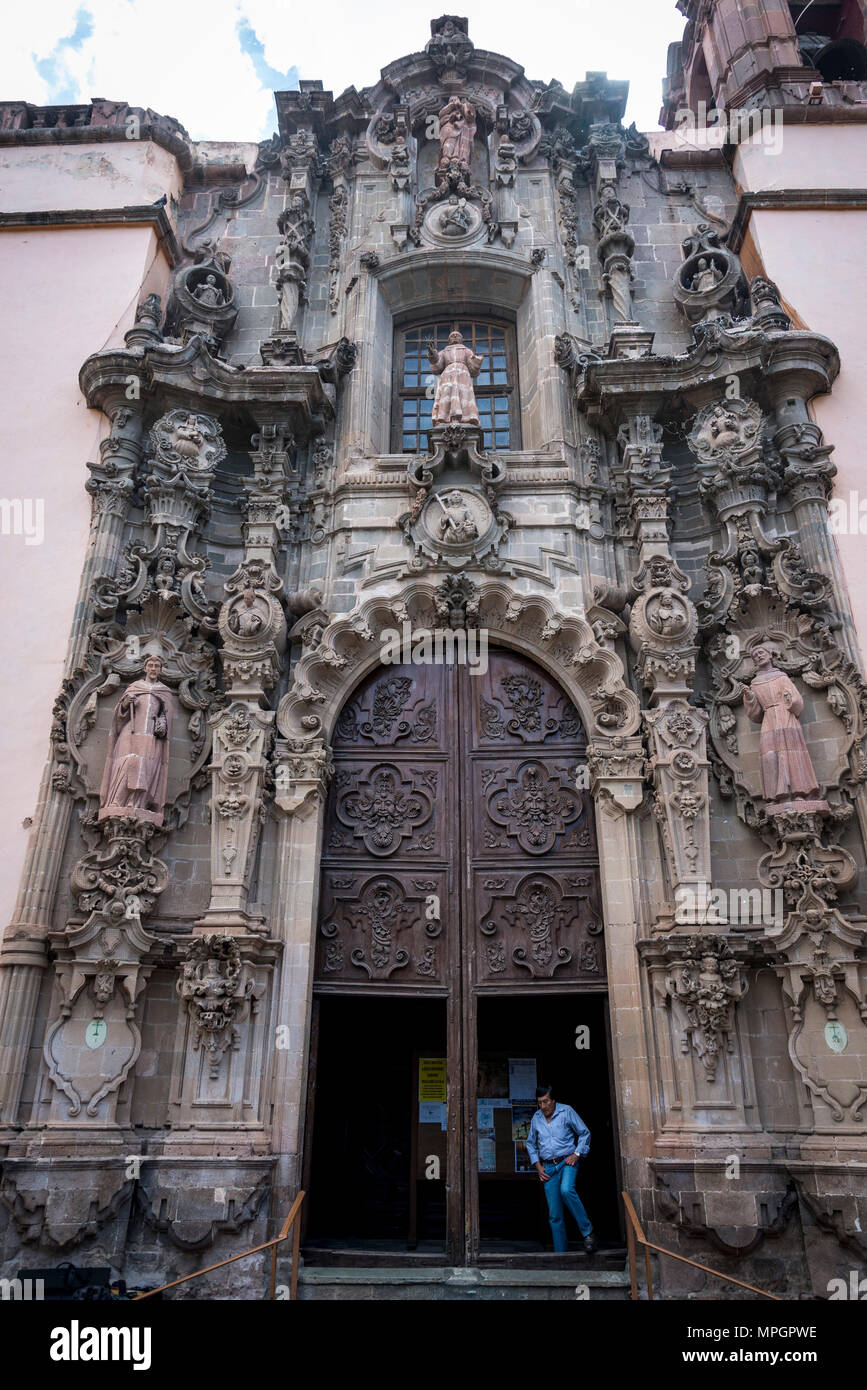 Church of San Diego de Alcala, Guanajuato, city in Central Mexico Stock Photo