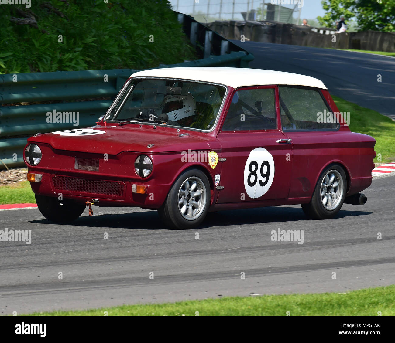 Adrian Oliver, Hillman Imp, HSCC, HRSR, Historic Touring Cars, HSCC Wolds Trophy May 20th, 2018, Cadwell Park, cars, Classic Racing Cars, Historic Rac Stock Photo