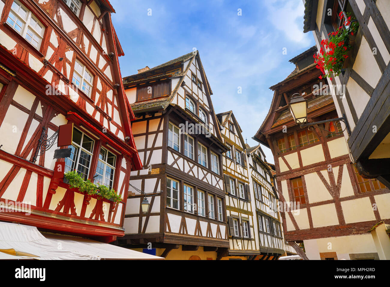 Strasbourg la Petite France in Alsace half timbered houses Stock Photo