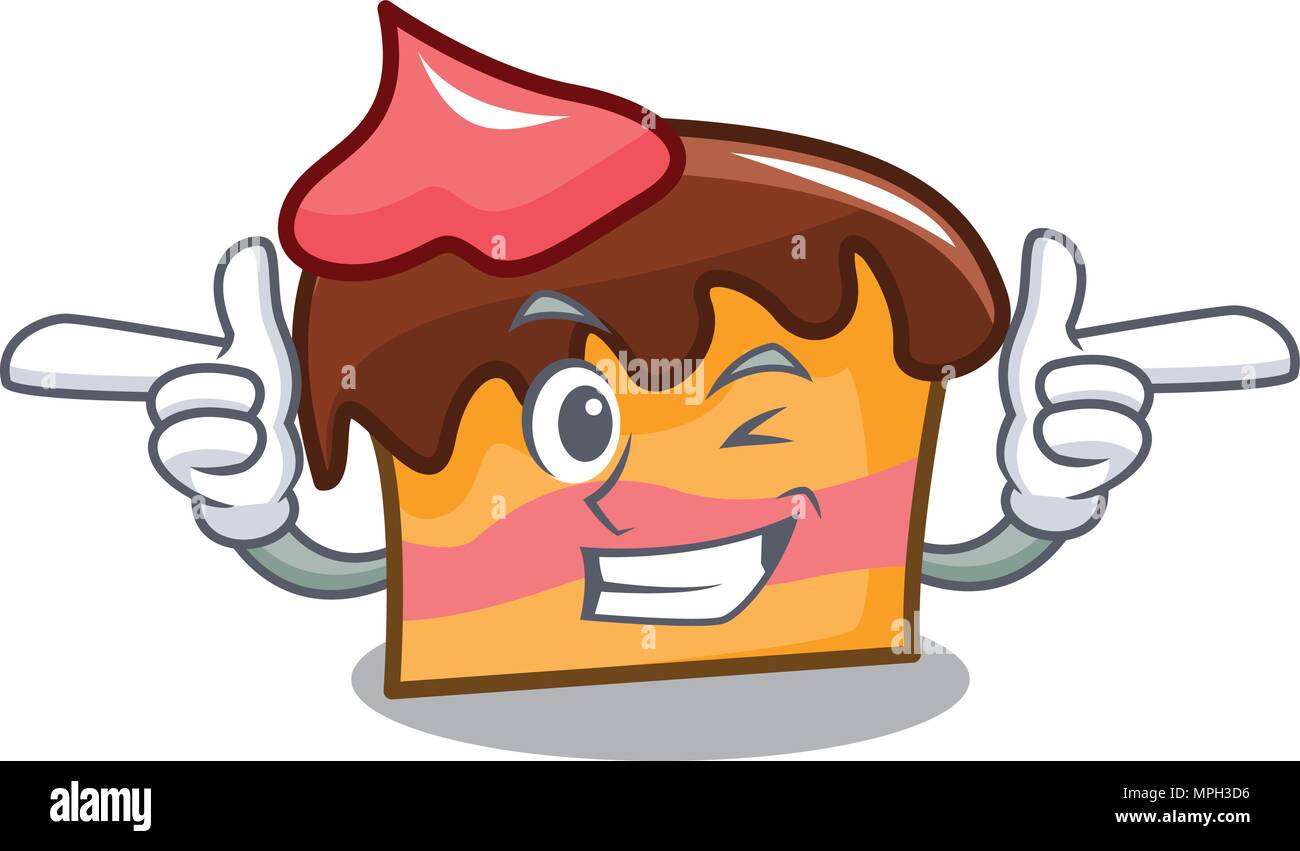 Wink sponge cake character cartoon Stock Vector Image & Art Alamy