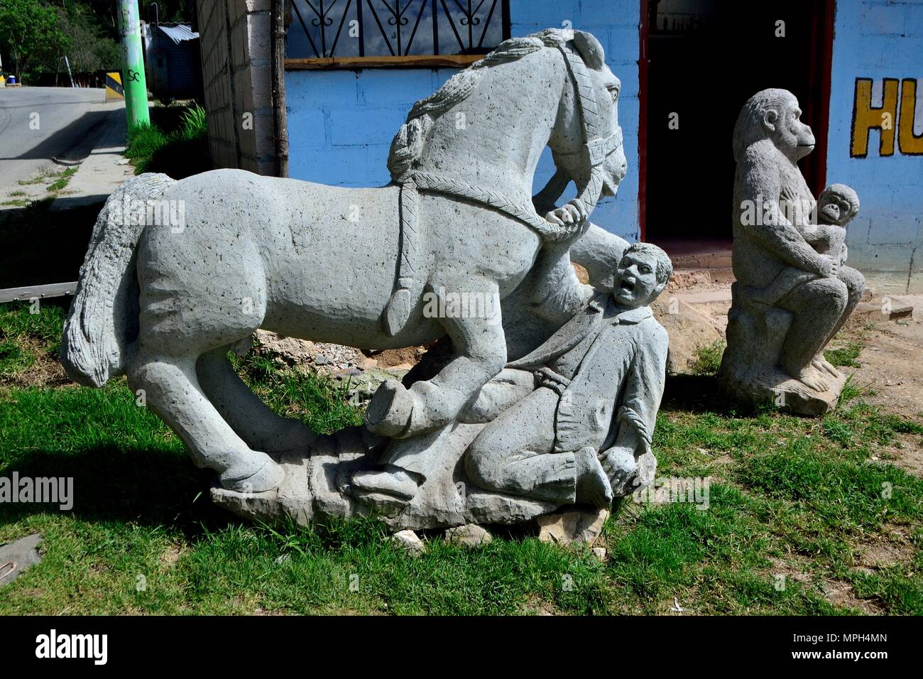 Selling sculpture in PORCON. Department of Cajamarca .PERU Stock Photo