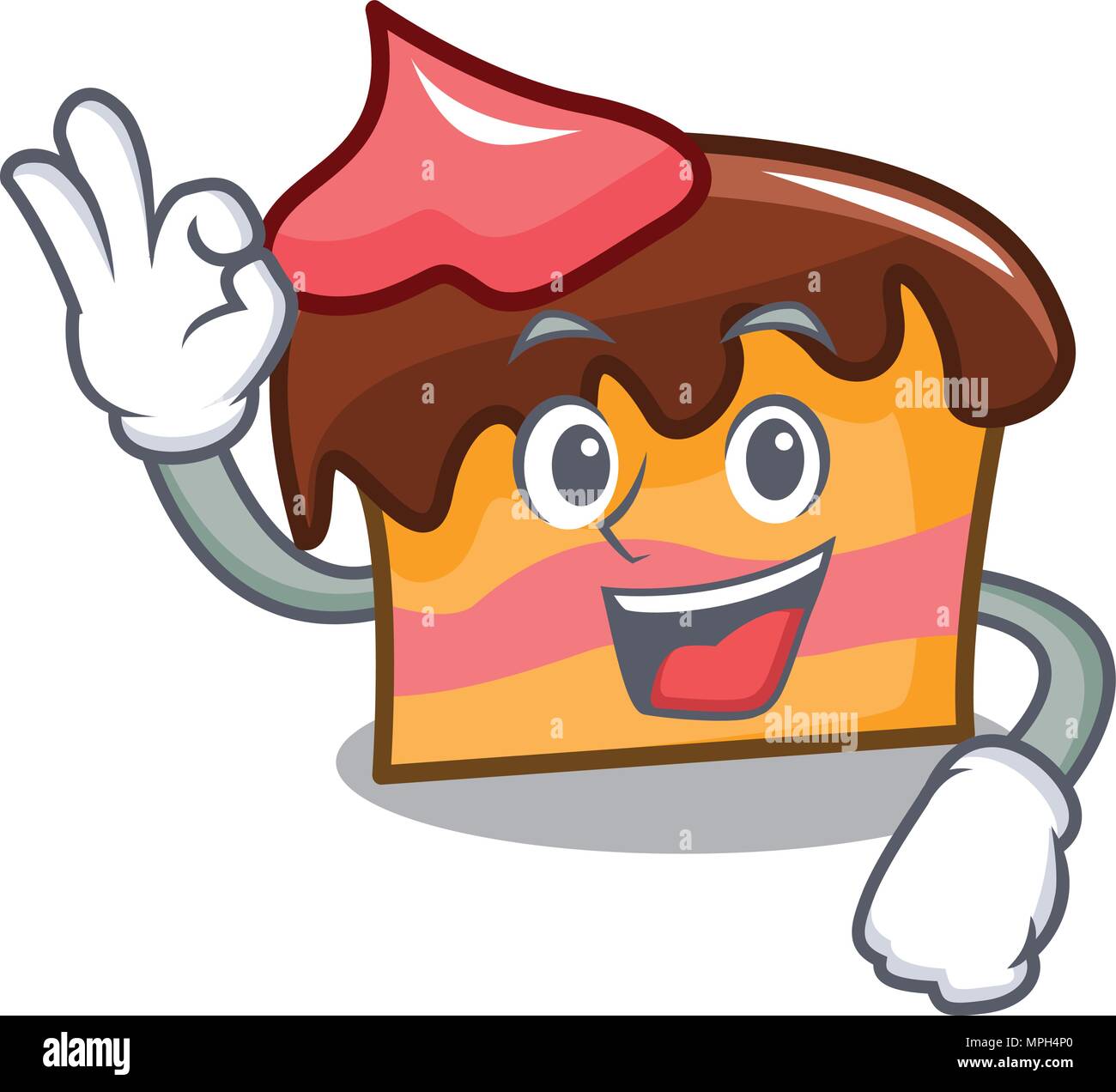 Okay sponge cake character cartoon Stock Vector Image & Art Alamy