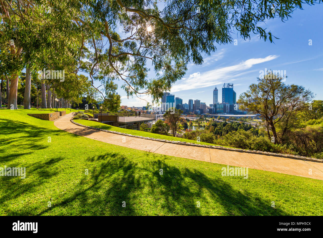 Kings Park and Perth city. Western Australia Stock Photo