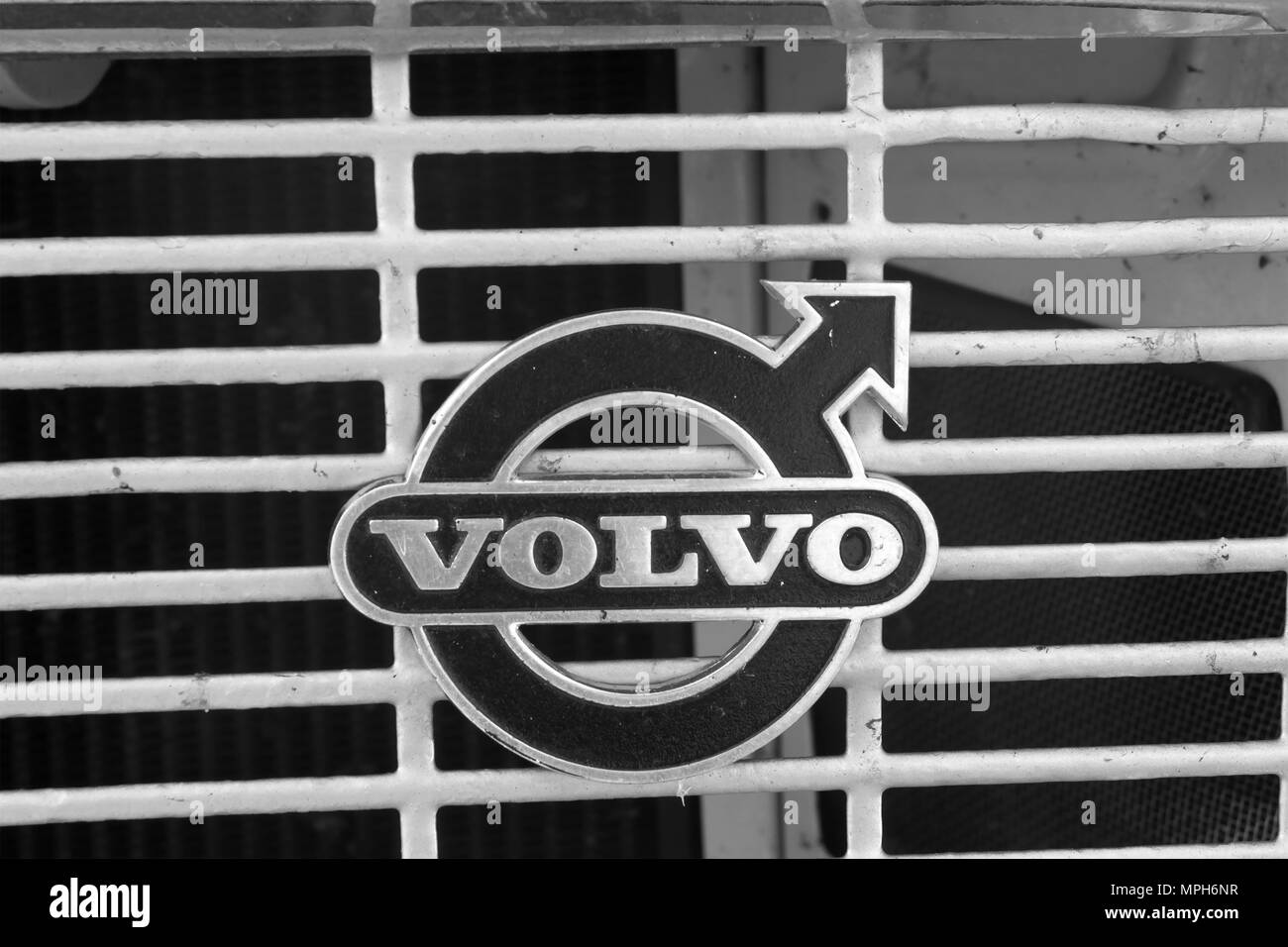 1966 Volvo Duett 210 grill logo detail Stock Photo