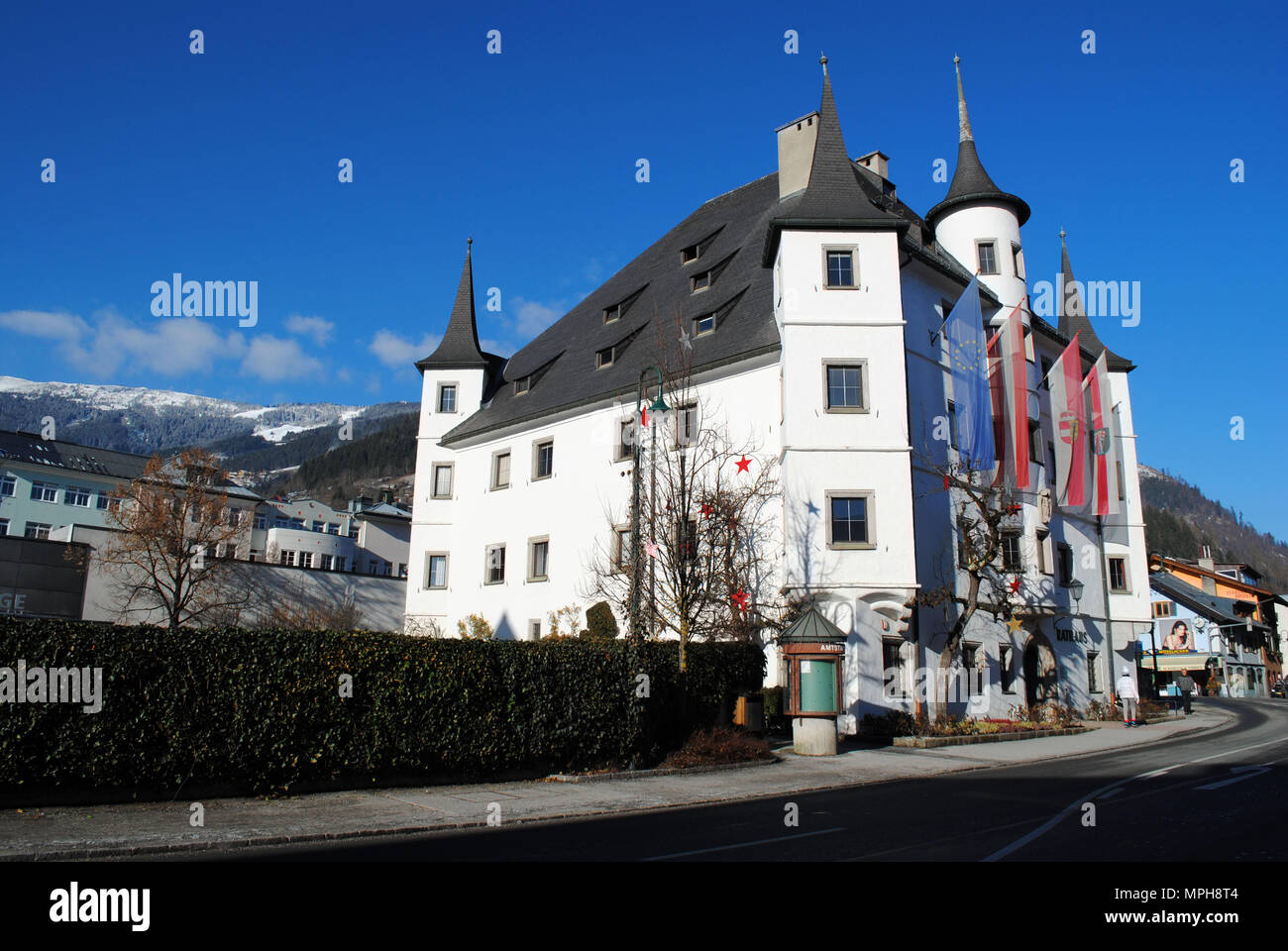 Castle Rosenberg, currently functioning as the town hall building. Stock Photo