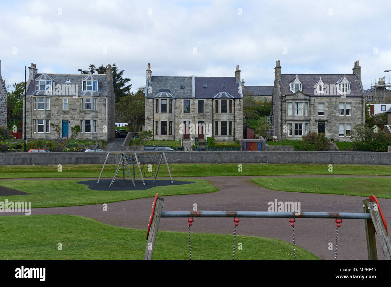 Older property in the back streets of Lerwick the capital of the