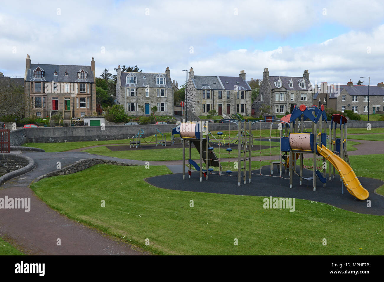 Older property in the back streets of Lerwick the capital of the