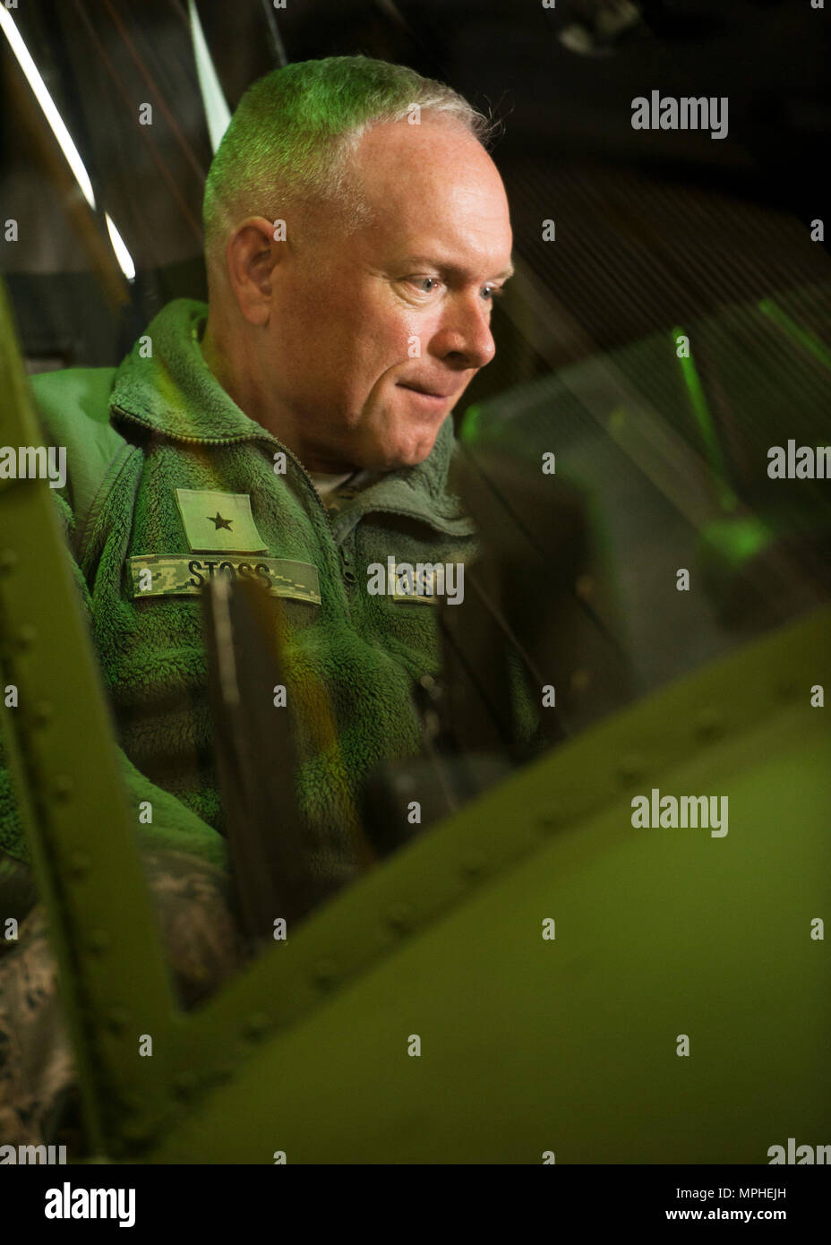 A U.S. Air Force operations representative is pictured inside the ...
