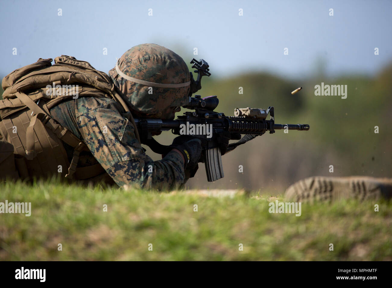 A U.S. Marine from Company A, 2nd Assault Amphibian Battalion, 2nd ...