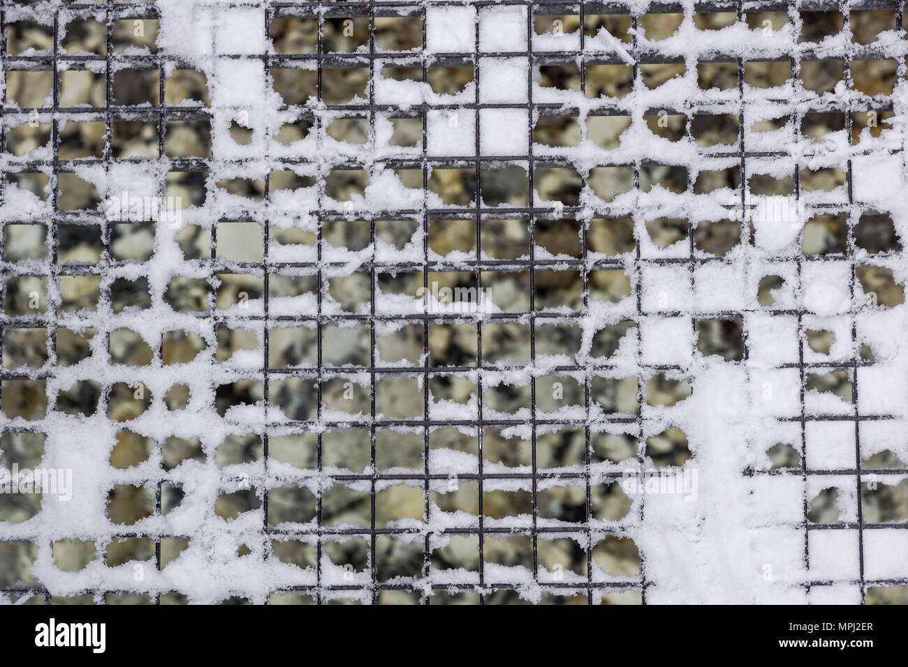 drain grate for water drainage in city streets, metal grid, iron