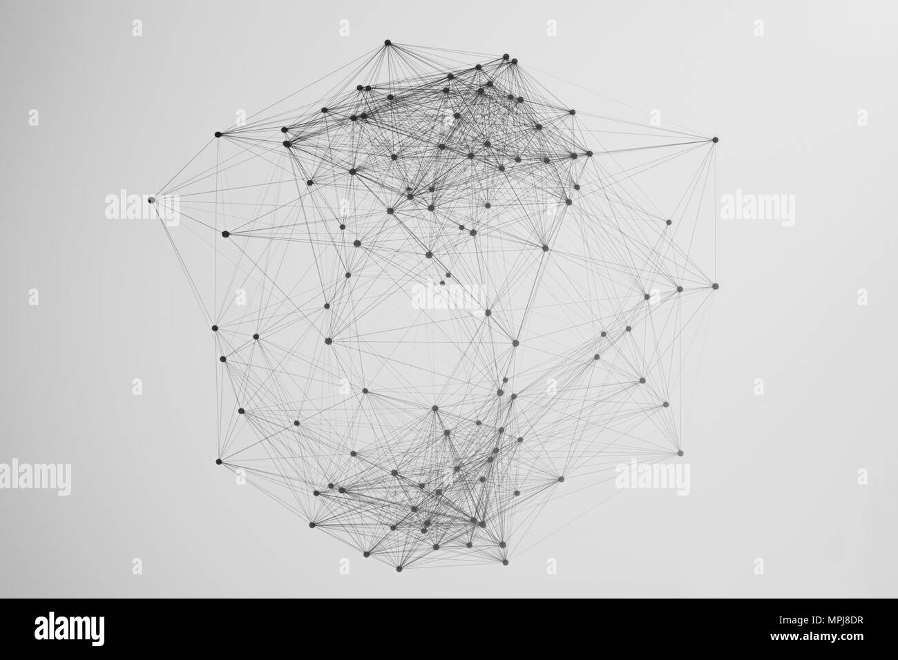 Abstract Network connected dots Stock Photo