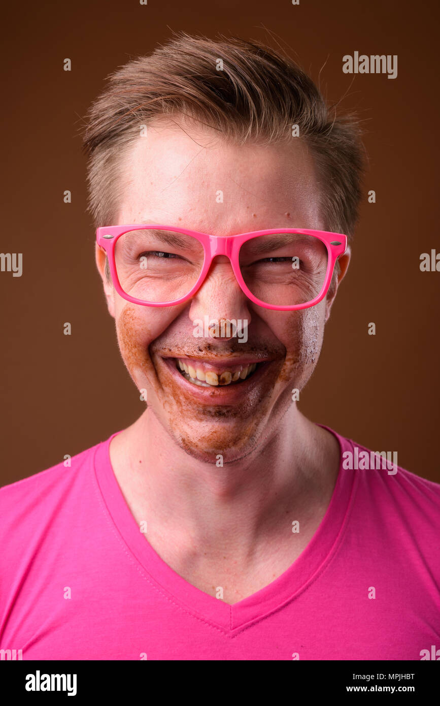 Mens pink glasses sale