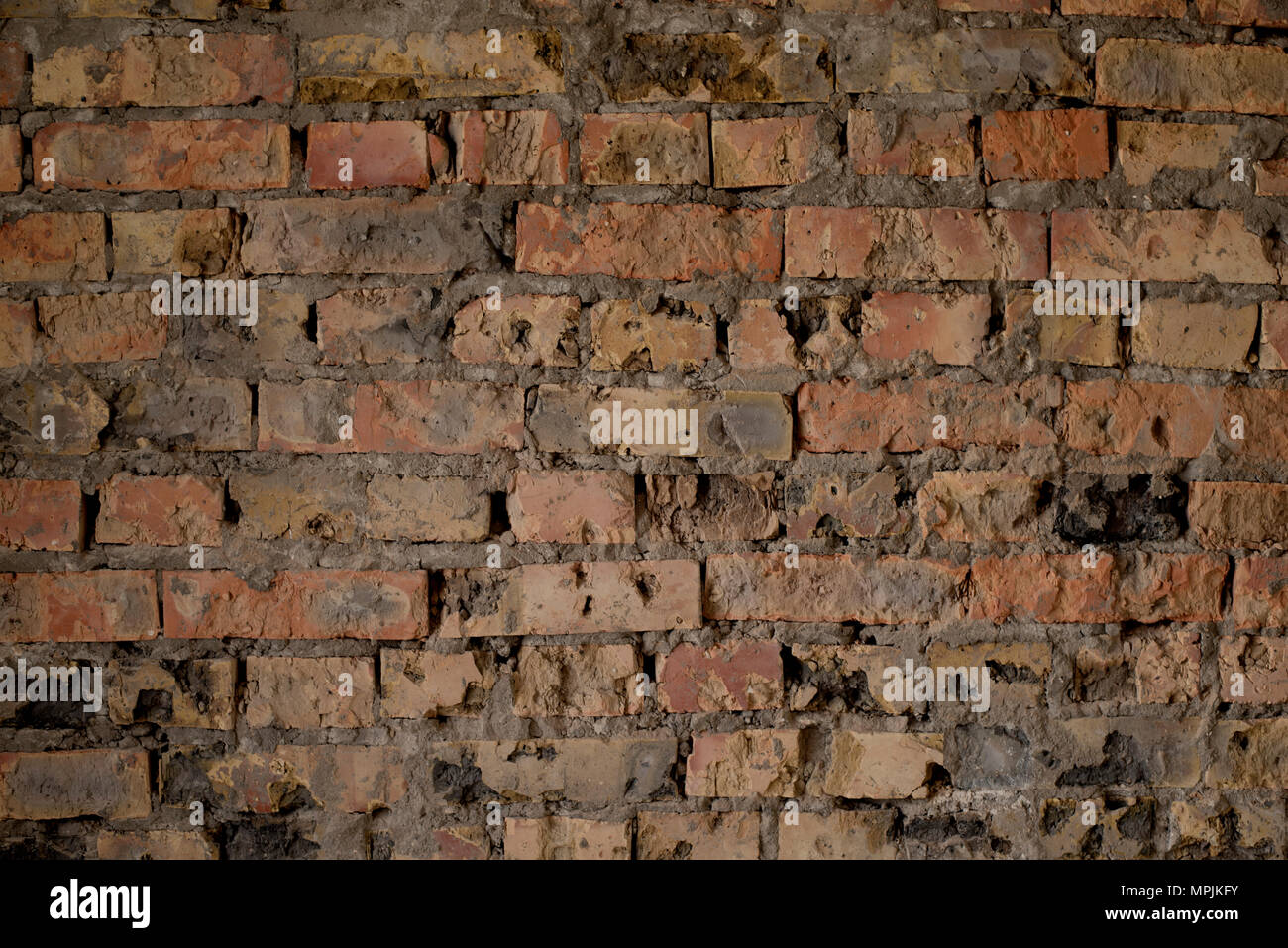 brick wall with the embroidered seams Stock Photo Alamy